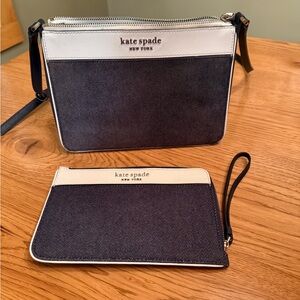 Kate Spade New York Denim Cameron Zip Crossbody / Wristlet